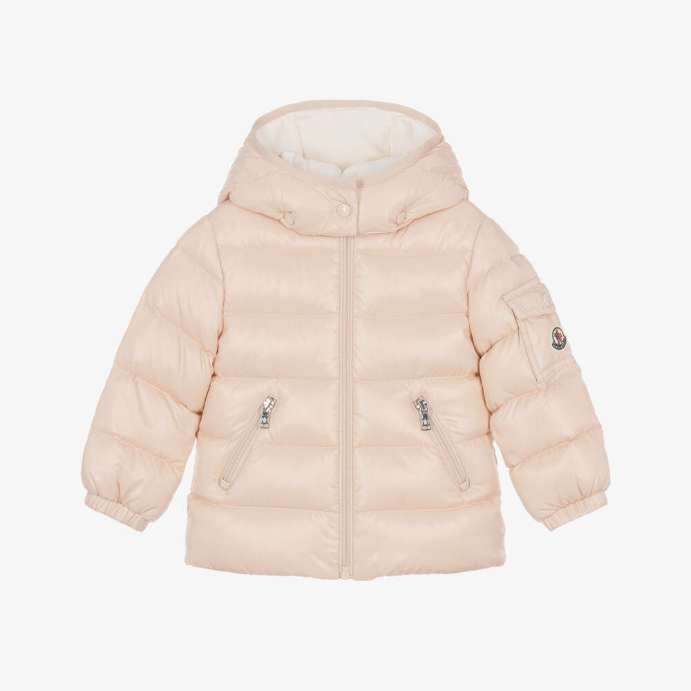 Moncler Enfant-Girls Pale Pink Bady Down Padded Jacket | Childrensalon