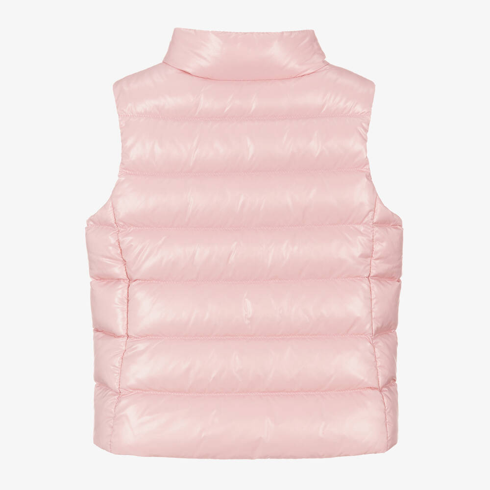 Moncler Enfant-Girls Pale Pink Ghany Down Padded Gilet | Childrensalon