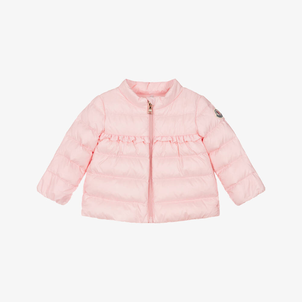 Moncler Enfant-Girls Pale Pink Puffer Nazife Jacket | Childrensalon