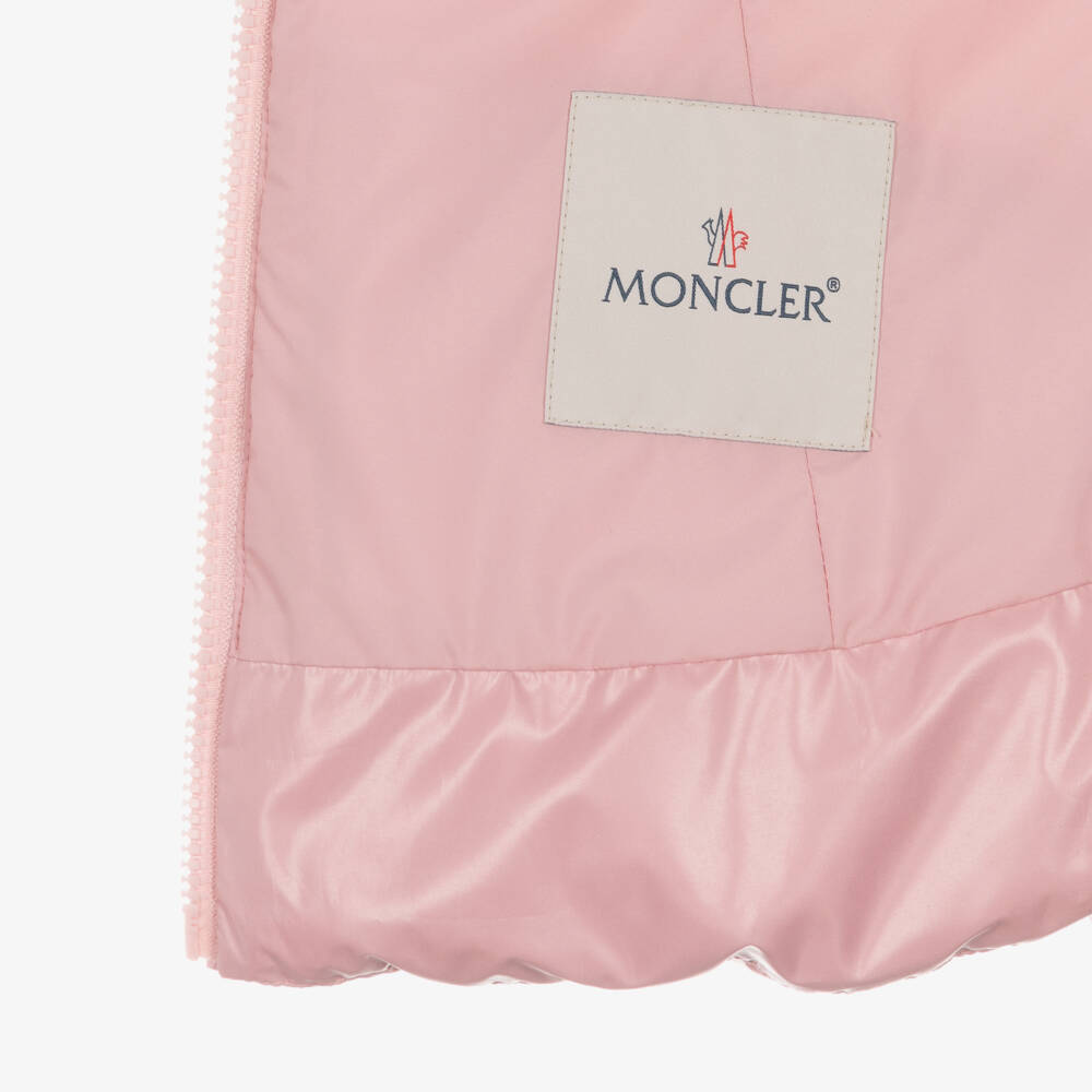 Moncler Enfant-جاكيت منفوخ ايناي مبطن لون زهري للبنات | Childrensalon
