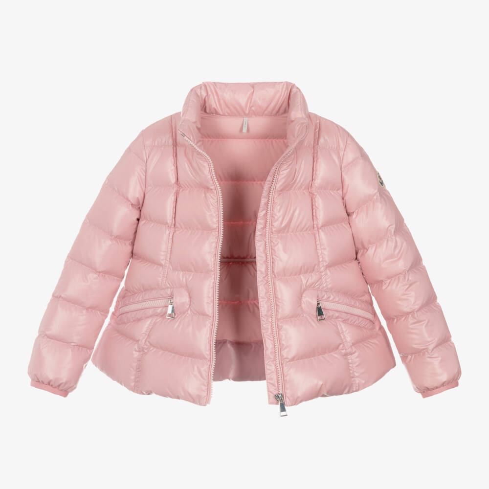 Moncler Enfant-جاكيت منفوخ ايناي مبطن لون زهري للبنات | Childrensalon