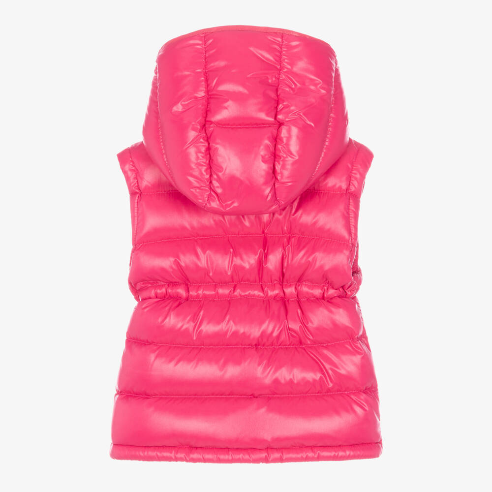 Moncler Enfant-Girls Pink Ania Down Puffer Gilet | Childrensalon