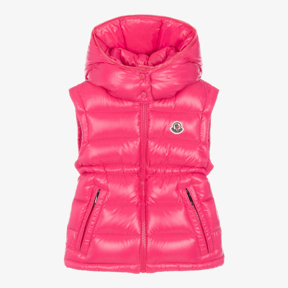 Moncler Enfant-Girls Pink Ania Down Puffer Gilet | Childrensalon