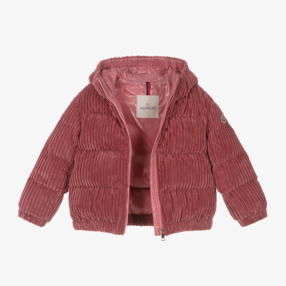 Moncler Enfant-جاكيت أرلين كوردروي لون زهري للبنات | Childrensalon