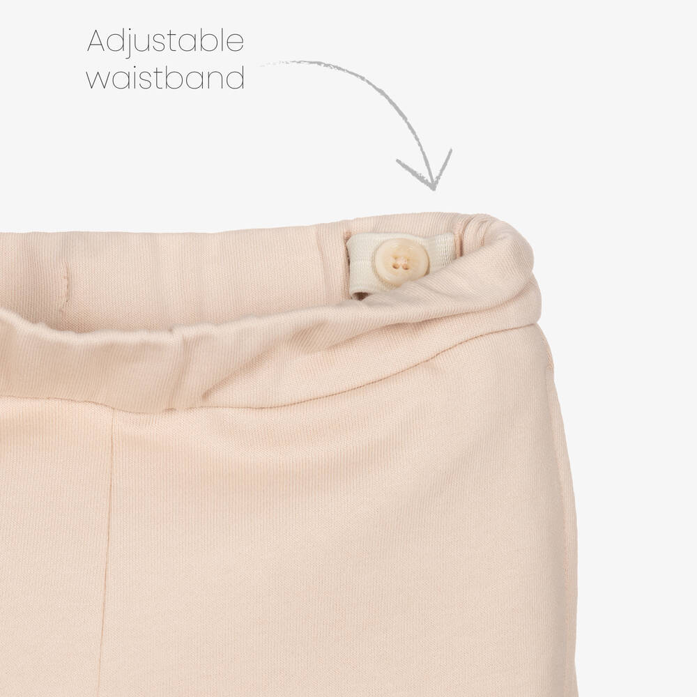 Moncler Enfant-Girls Pink Cotton Joggers | Childrensalon