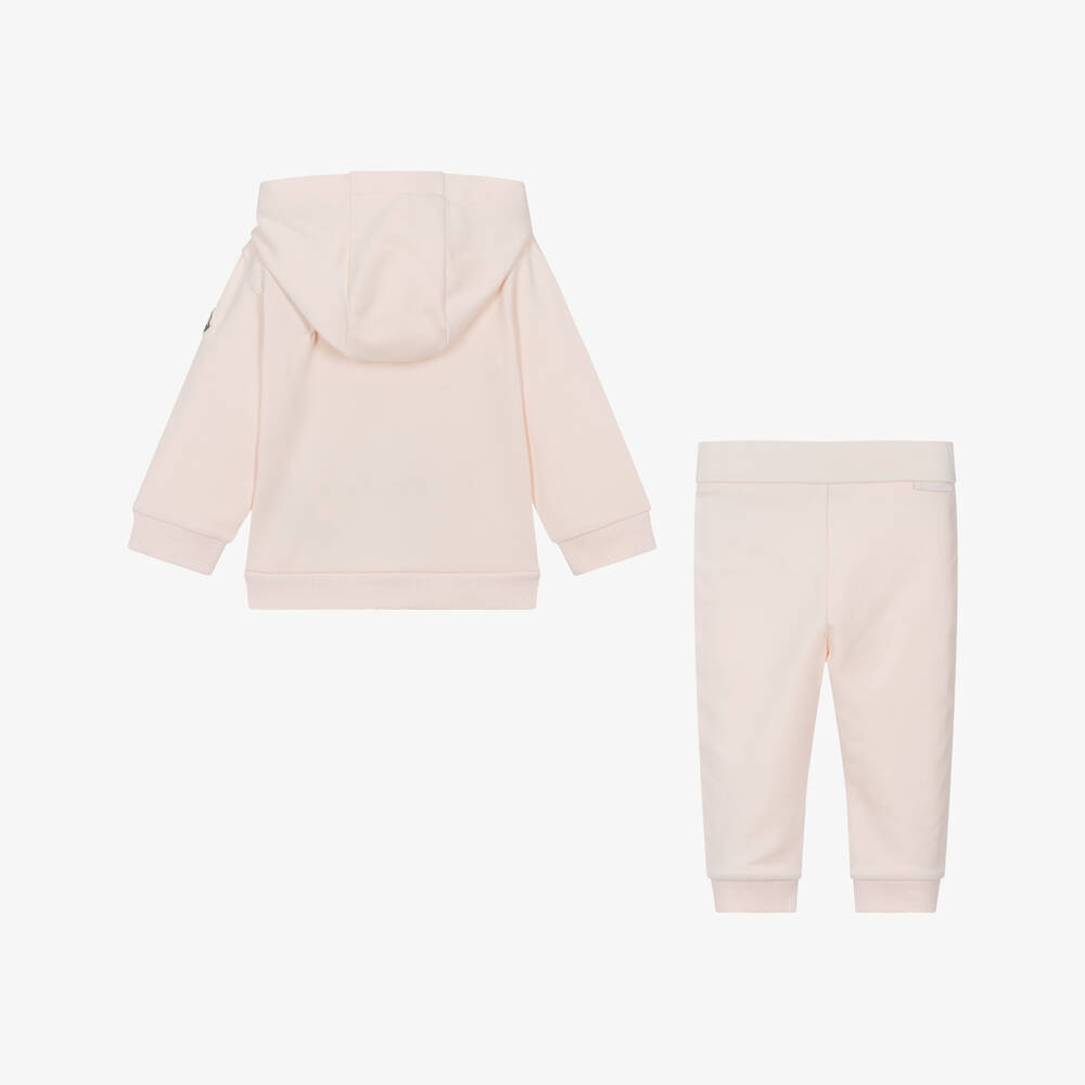 Moncler Enfant-Girls Pink Cotton Tracksuit | Childrensalon