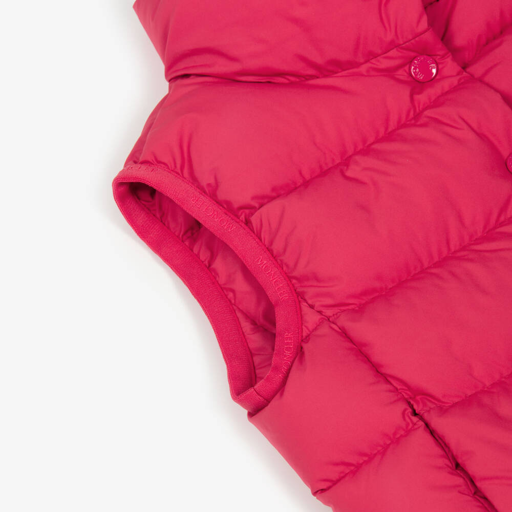 Moncler Enfant-Жилет пуховый розовый Badia для девочек | Childrensalon