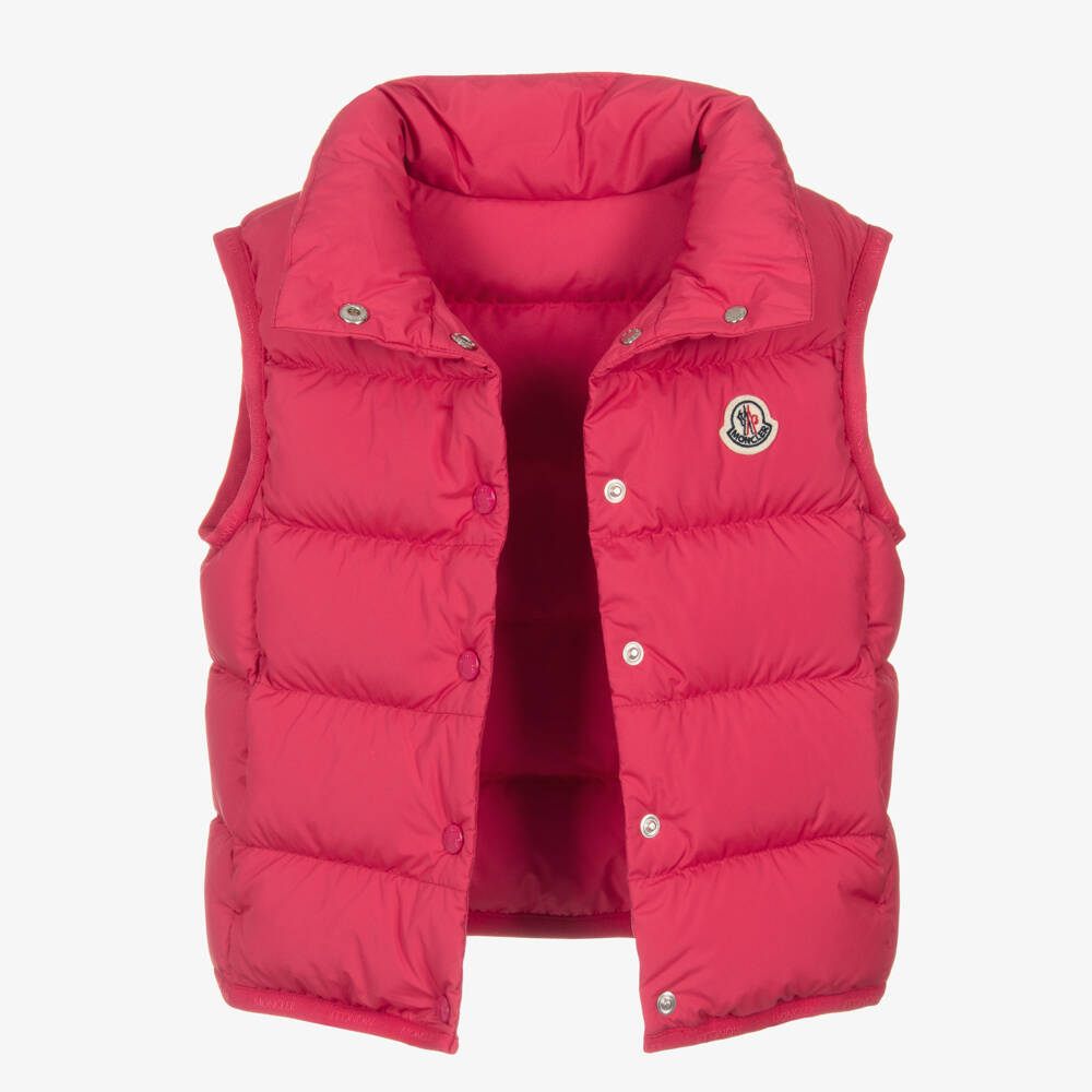 Moncler Enfant-Жилет пуховый розовый Badia для девочек | Childrensalon