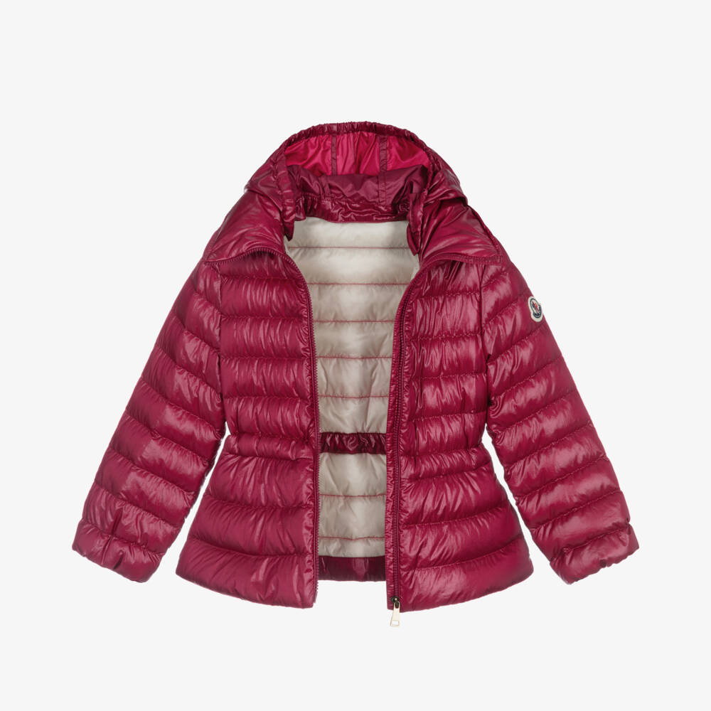 Moncler Enfant-Girls Pink Fem Down Filled Puffer Jacket | Childrensalon