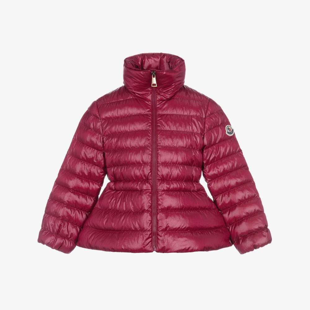 Moncler Enfant-Girls Pink Fem Down Padded Puffer Jacket  | Childrensalon