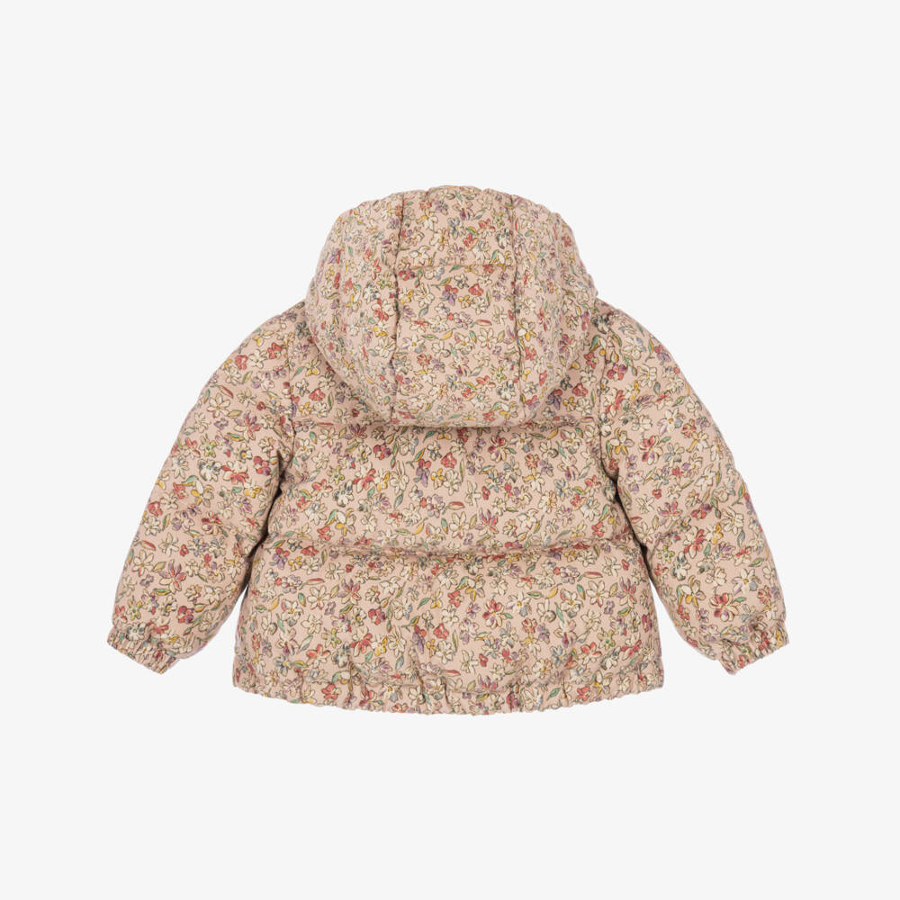 Moncler Enfant-Girls Pink Floral Francesca Jacket in Corduroy | Childrensalon