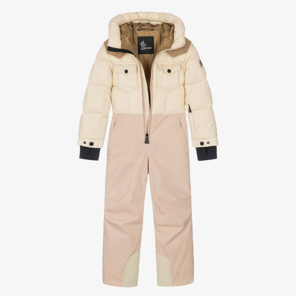 Moncler Enfant-Girls Pink Grenoble Technical Snowsuit | Childrensalon
