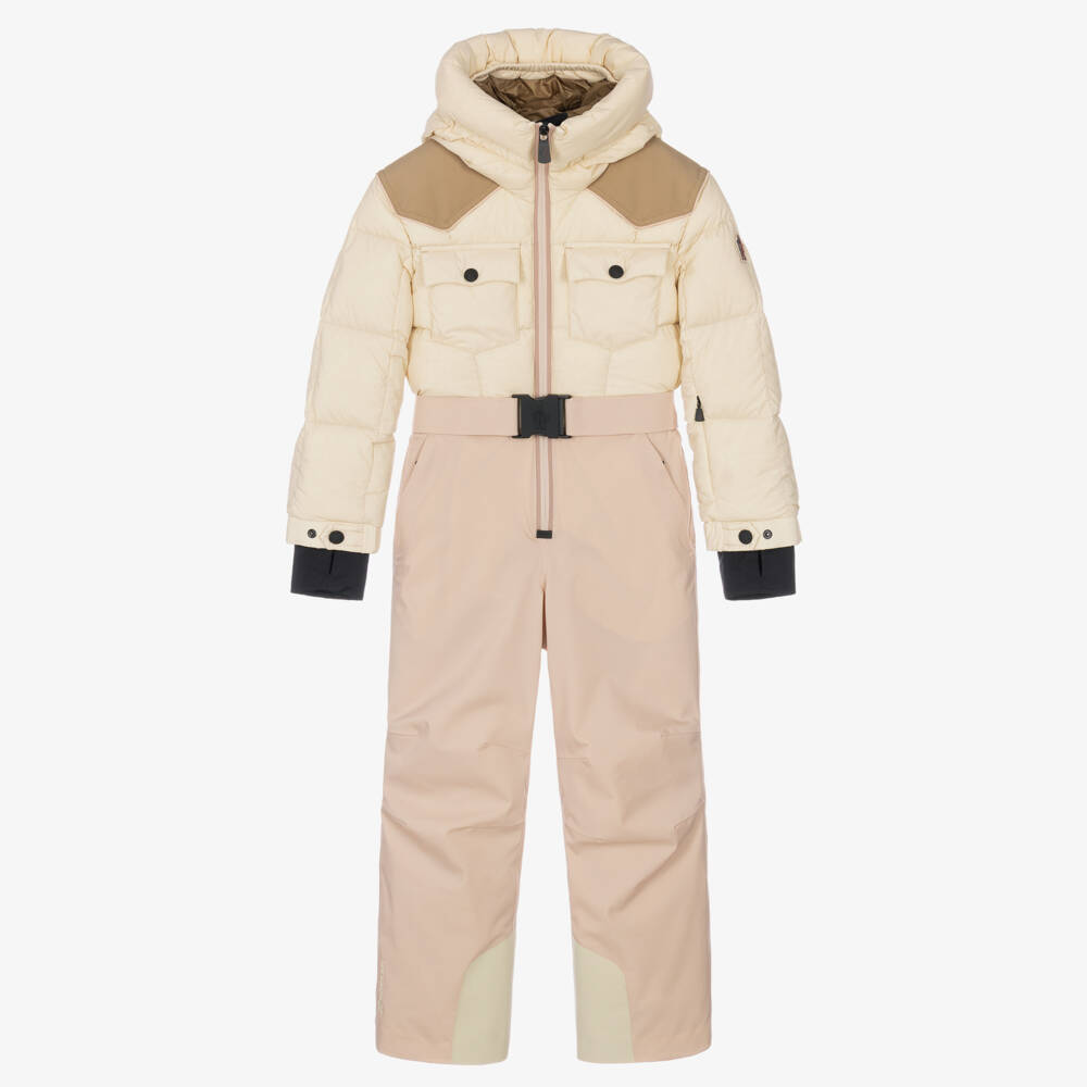 Moncler Enfant-Girls Pink Grenoble Technical Snowsuit | Childrensalon