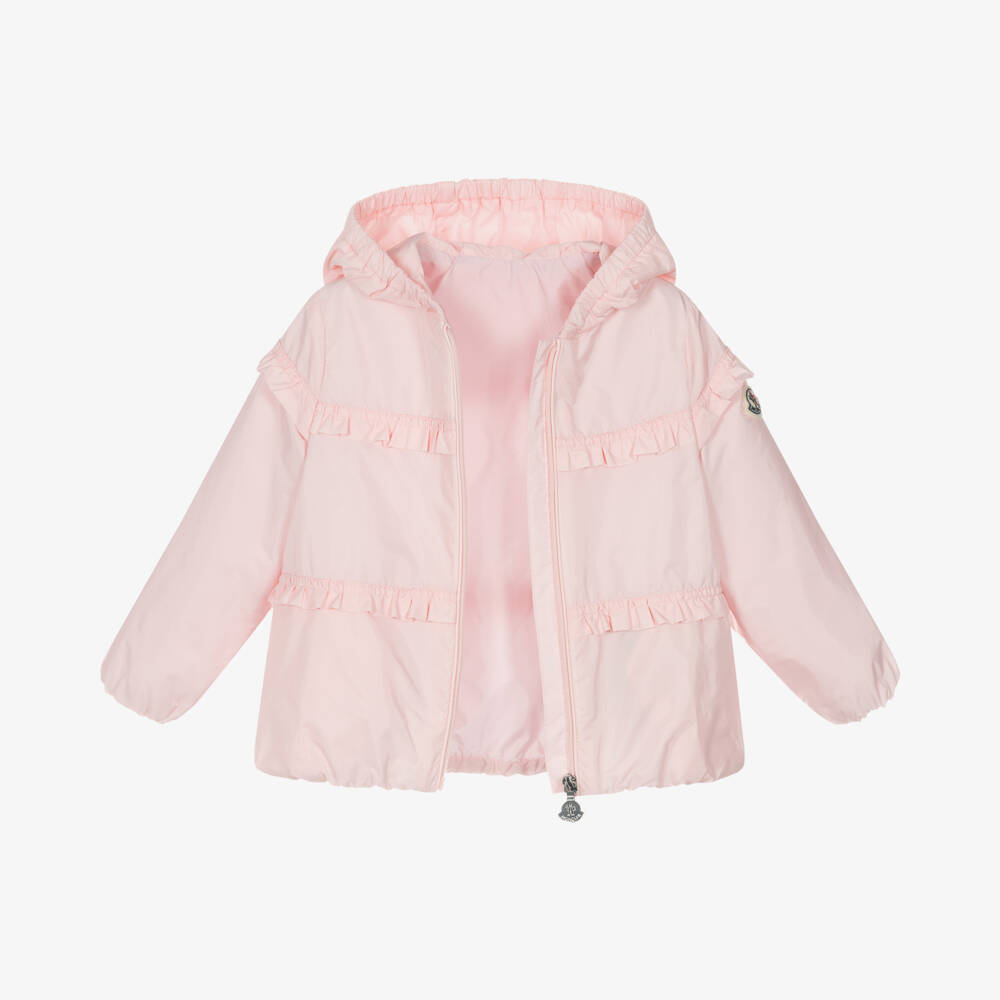 Moncler Enfant-Girls Pink Hiti Hooded Jacket | Childrensalon