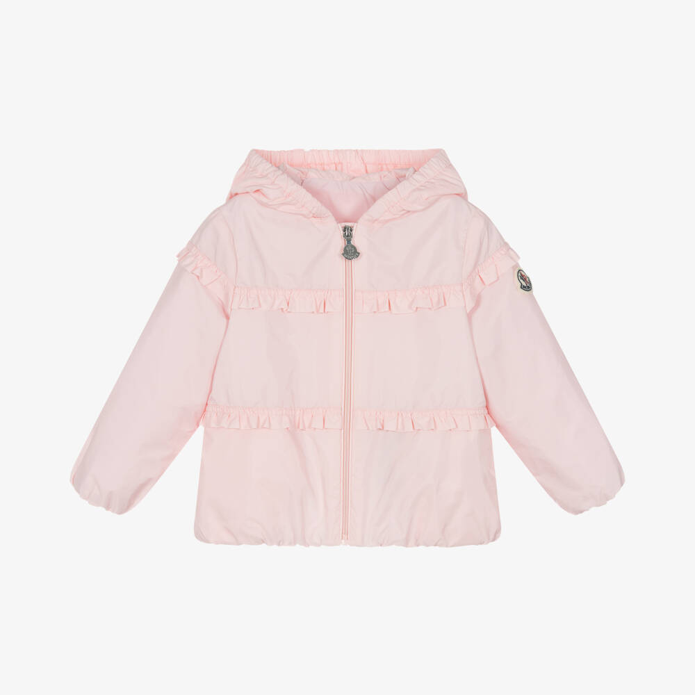 Moncler Enfant-Girls Pink Hiti Hooded Jacket | Childrensalon