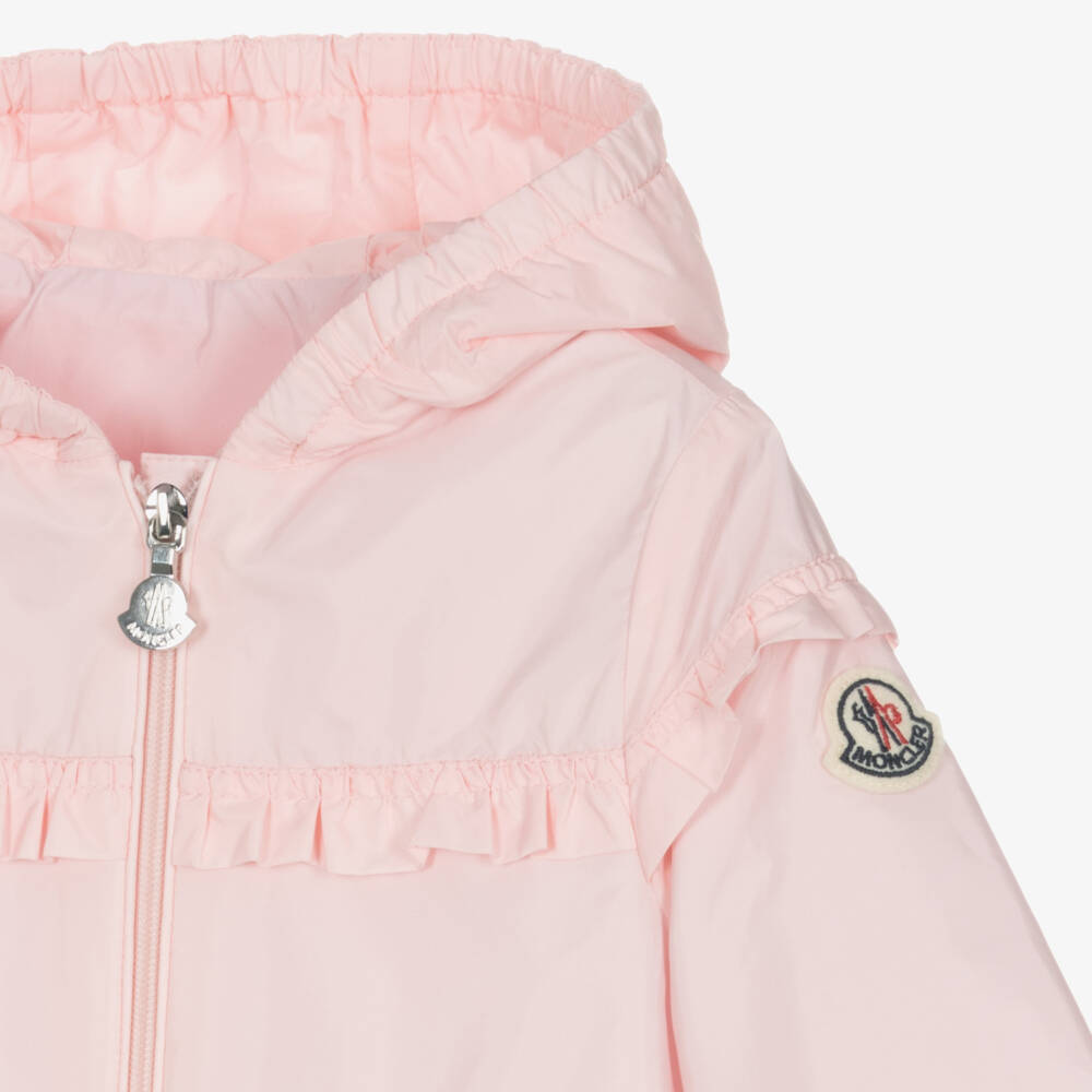Moncler Enfant-Girls Pink Hiti Hooded Jacket | Childrensalon