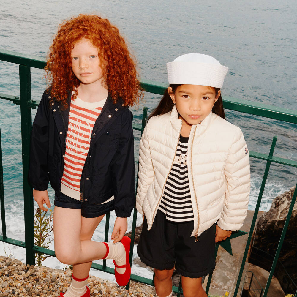 Moncler Enfant-Girls Pink Ige Hooded Puffer Jacket | Childrensalon