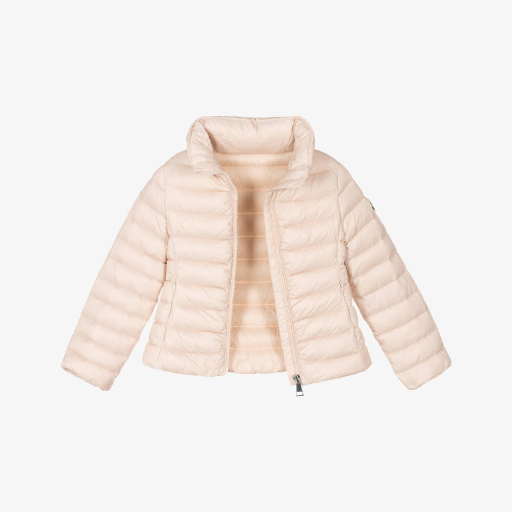Moncler Enfant-Girls Pink Ige Hooded Puffer Jacket | Childrensalon