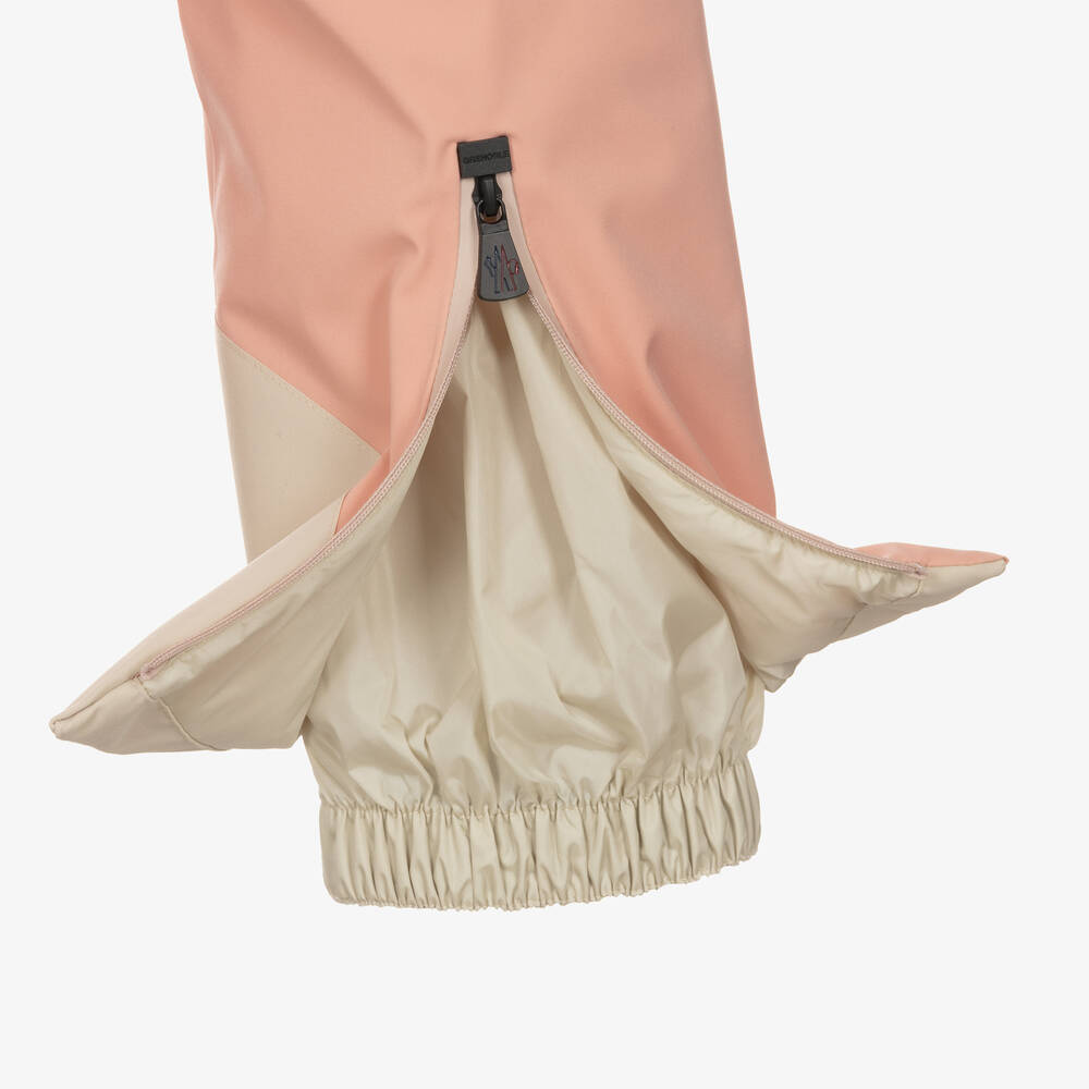 Moncler Enfant-أفرول ثلج تكنيكال لون عاجي وزهري للبنات | Childrensalon