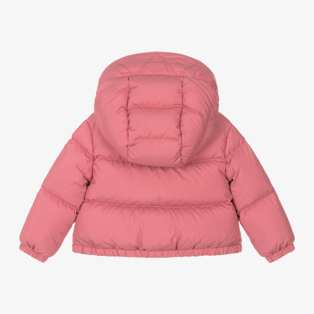 Moncler Enfant Girls Pink Laurie Hooded Puffer Jacket