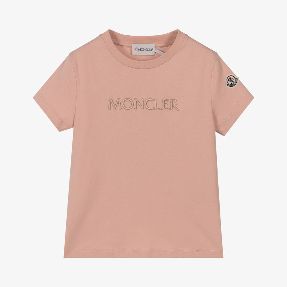 Moncler Baby Girls T Shirt In Dark Pink