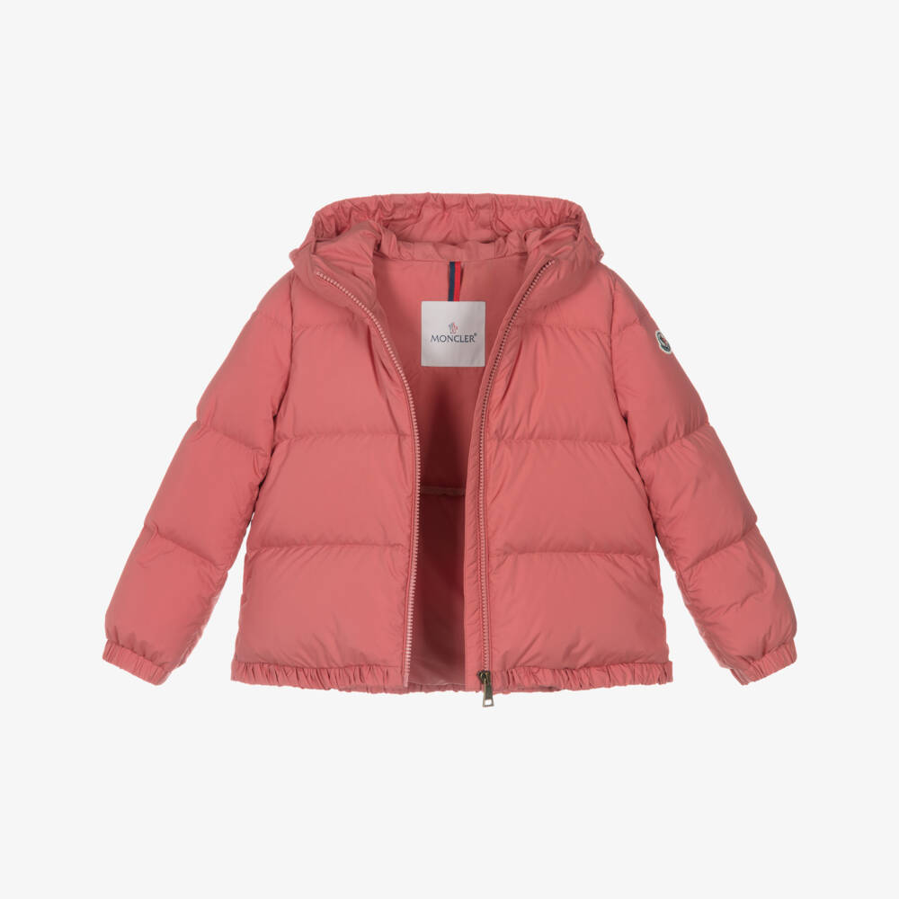 Moncler Enfant-Girls Pink Puffer Cascar Down-Padded Jacket | Childrensalon