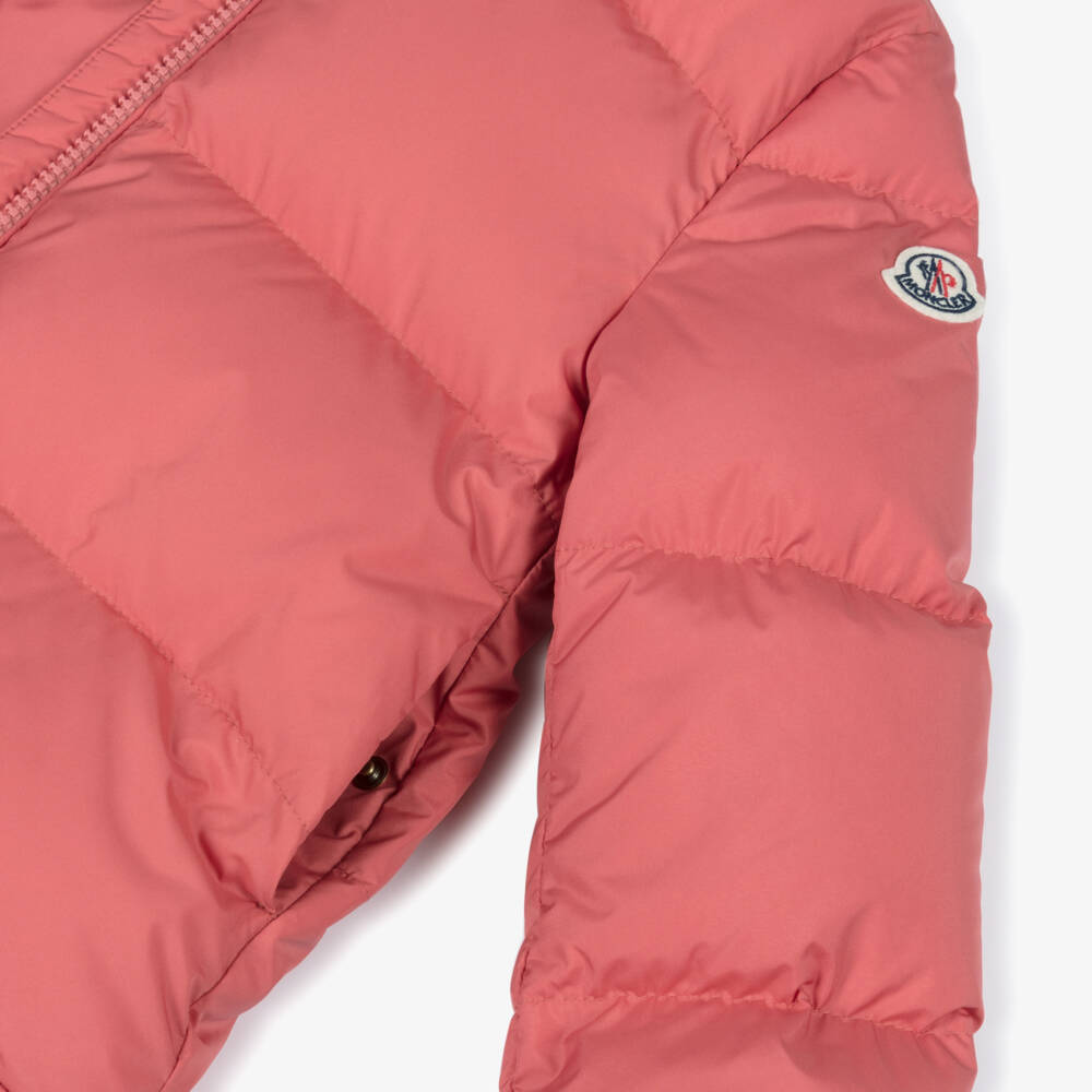 Moncler Enfant-Girls Pink Puffer Cascar Down-Padded Jacket | Childrensalon