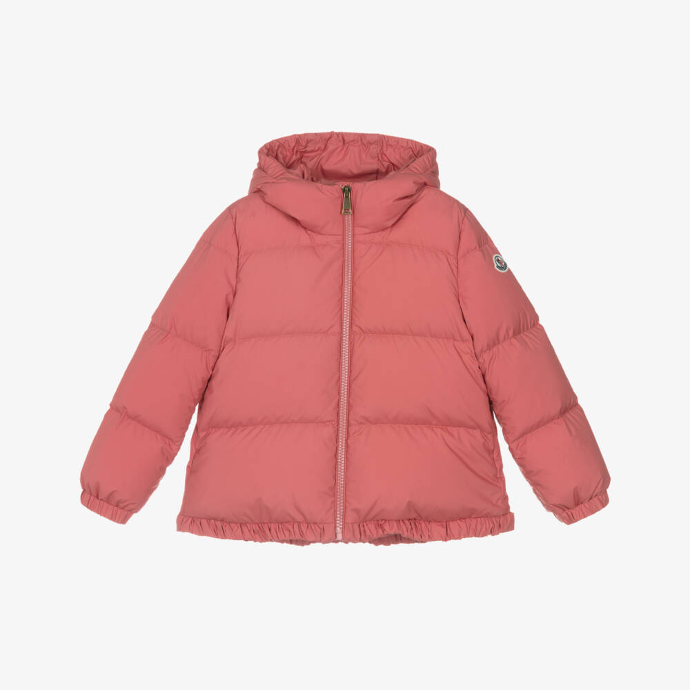 Moncler Enfant-Girls Pink Puffer Cascar Down-Padded Jacket | Childrensalon