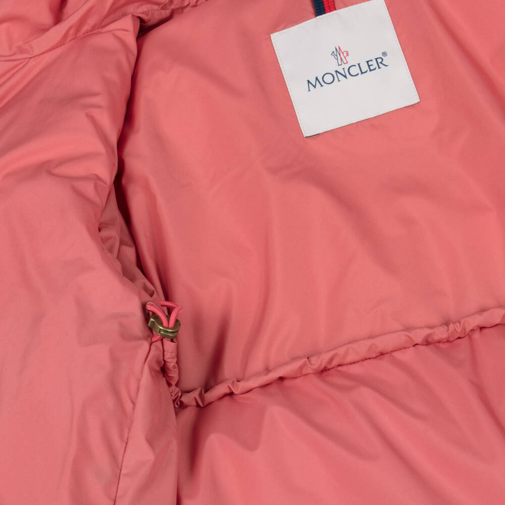 Moncler Enfant-Girls Pink Puffer Cascar Down-Padded Jacket | Childrensalon