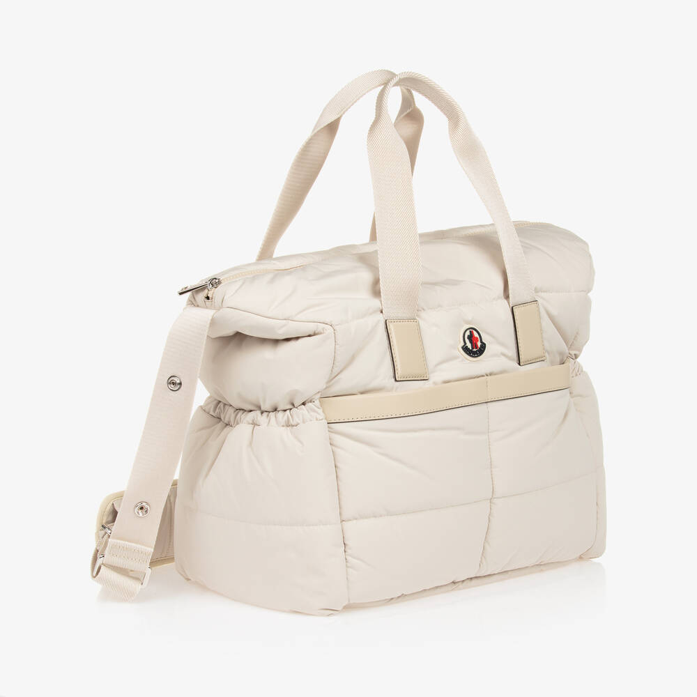 Moncler Enfant-Ivory Padded Baby Changing Bag (44cm) | Childrensalon