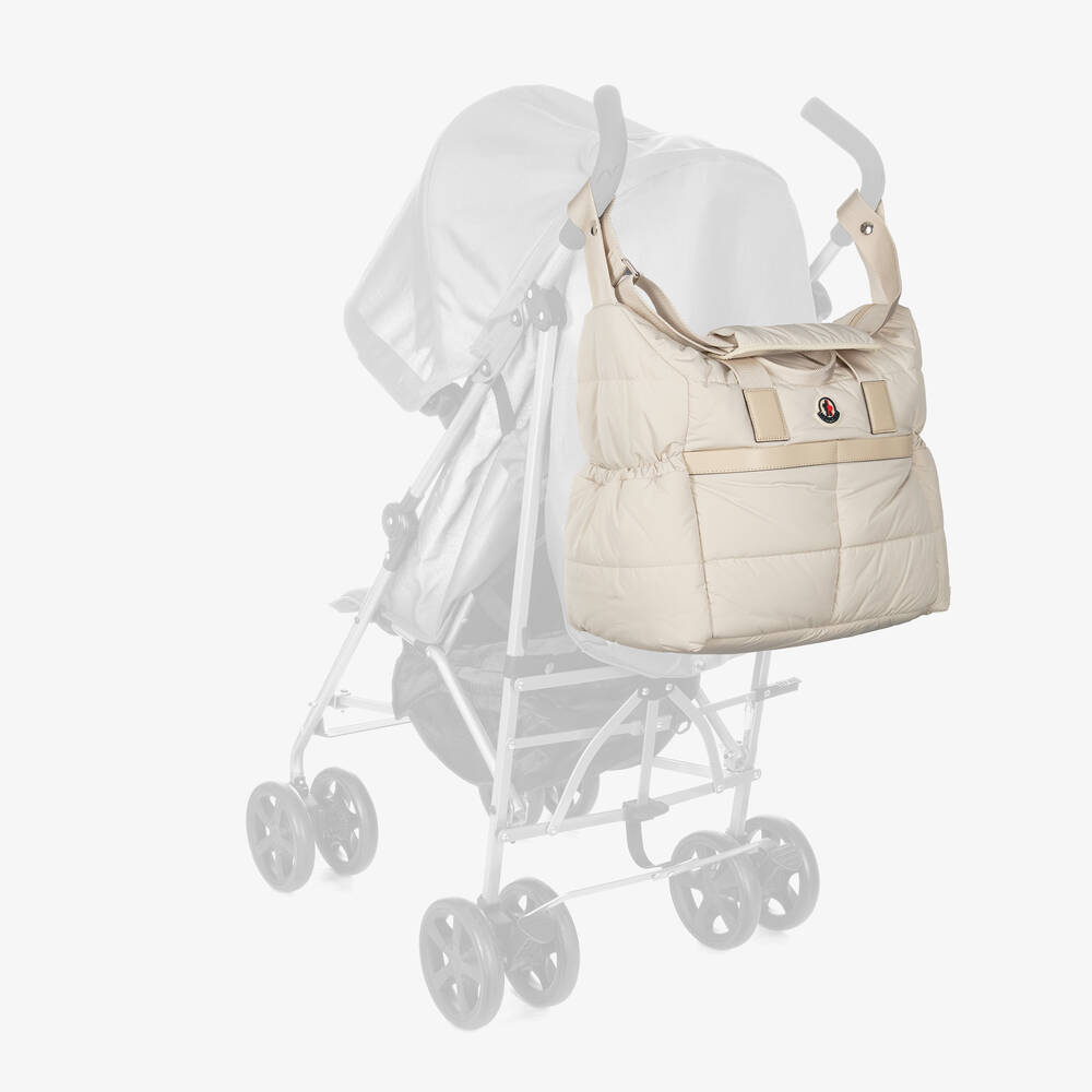 Moncler Enfant-Ivory Padded Baby Changing Bag (44cm) | Childrensalon