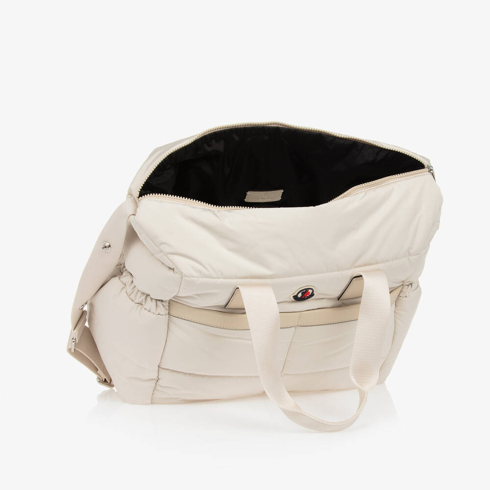 Moncler Enfant-Ivory Padded Baby Changing Bag (44cm) | Childrensalon