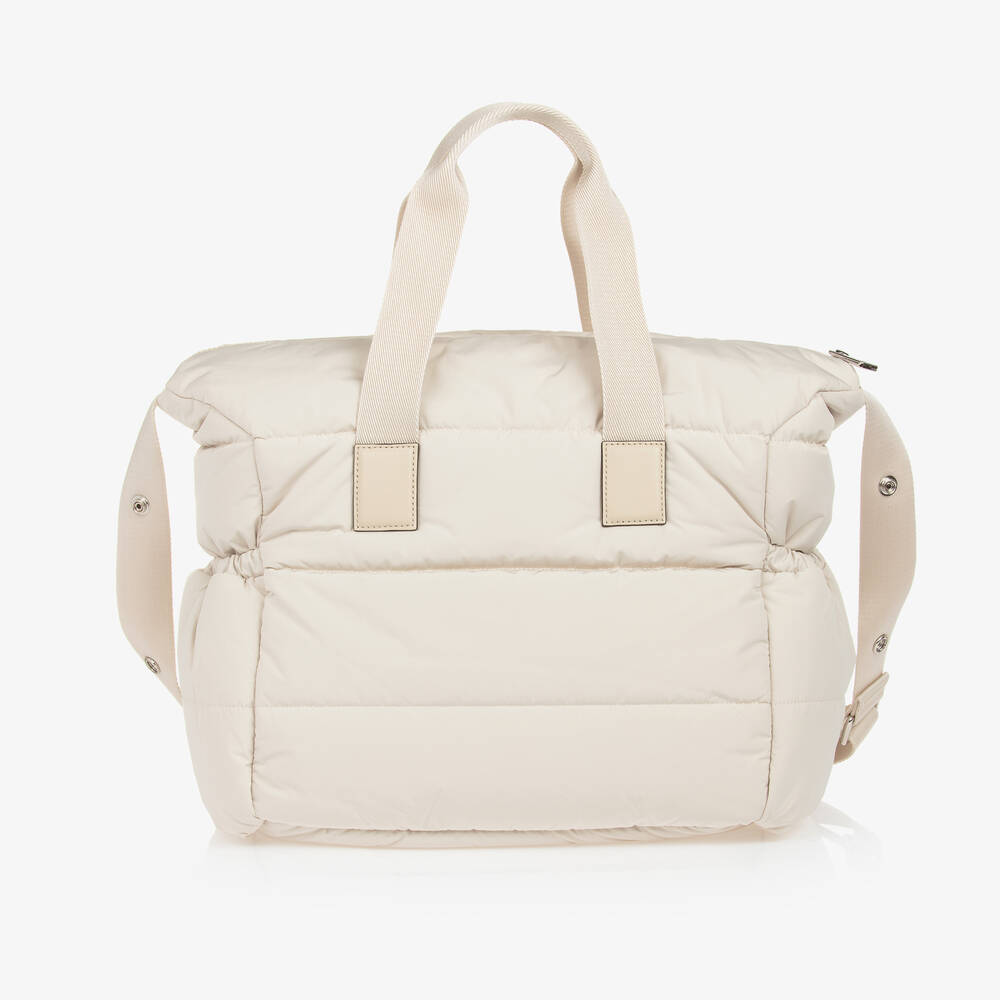 Moncler Enfant-Ivory Padded Baby Changing Bag (44cm) | Childrensalon