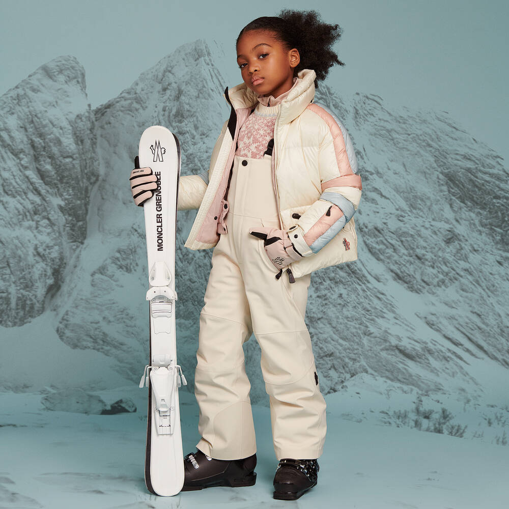 Moncler Enfant-سالوبيت تزلج مبطن لون عاجي | Childrensalon