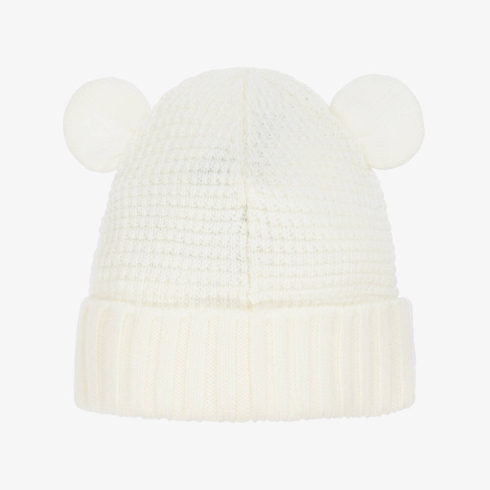 Moncler Enfant-Ivory Wool Knit Hat | Childrensalon