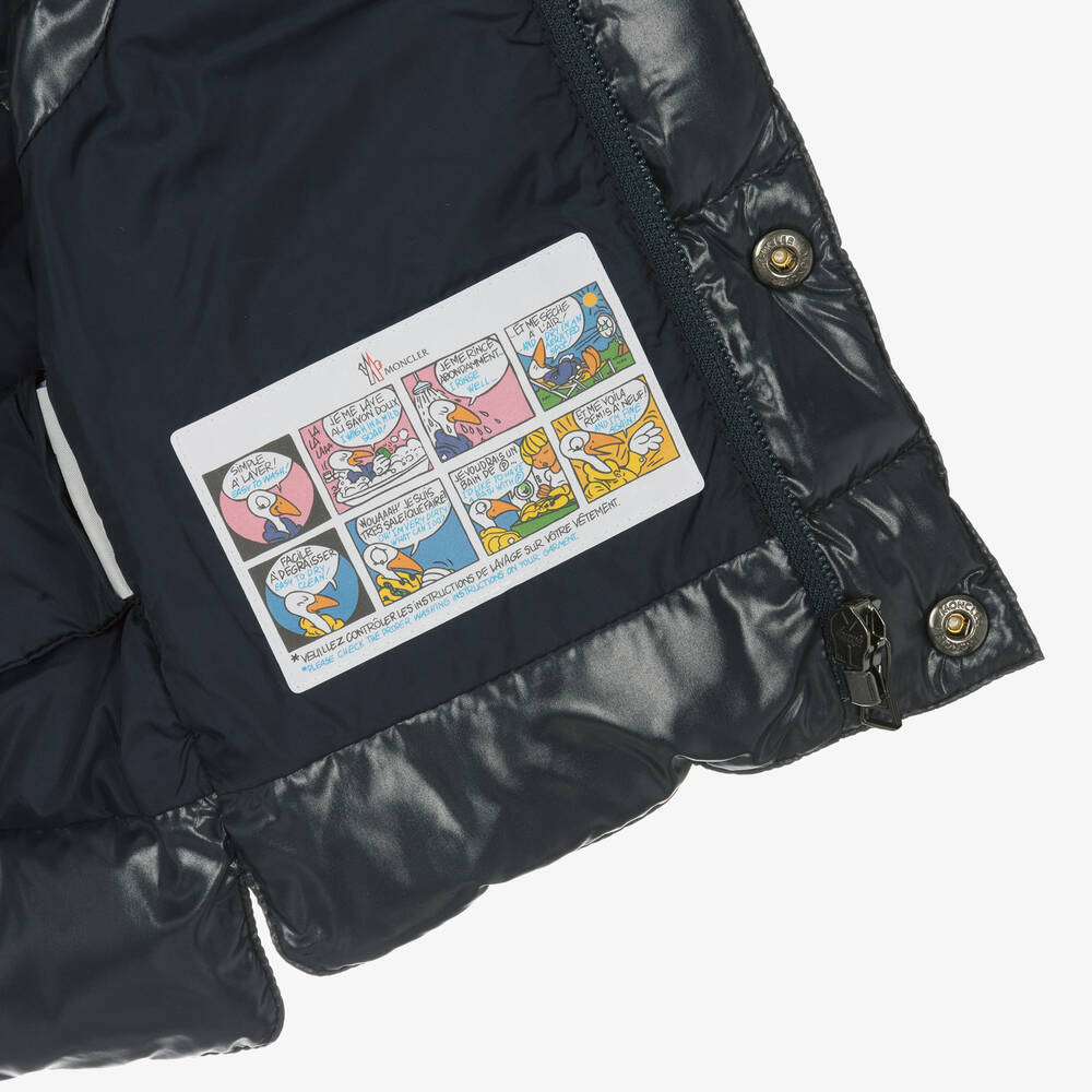 Moncler Enfant-جيليه Bernard مبطن بريش لون كحلي | Childrensalon