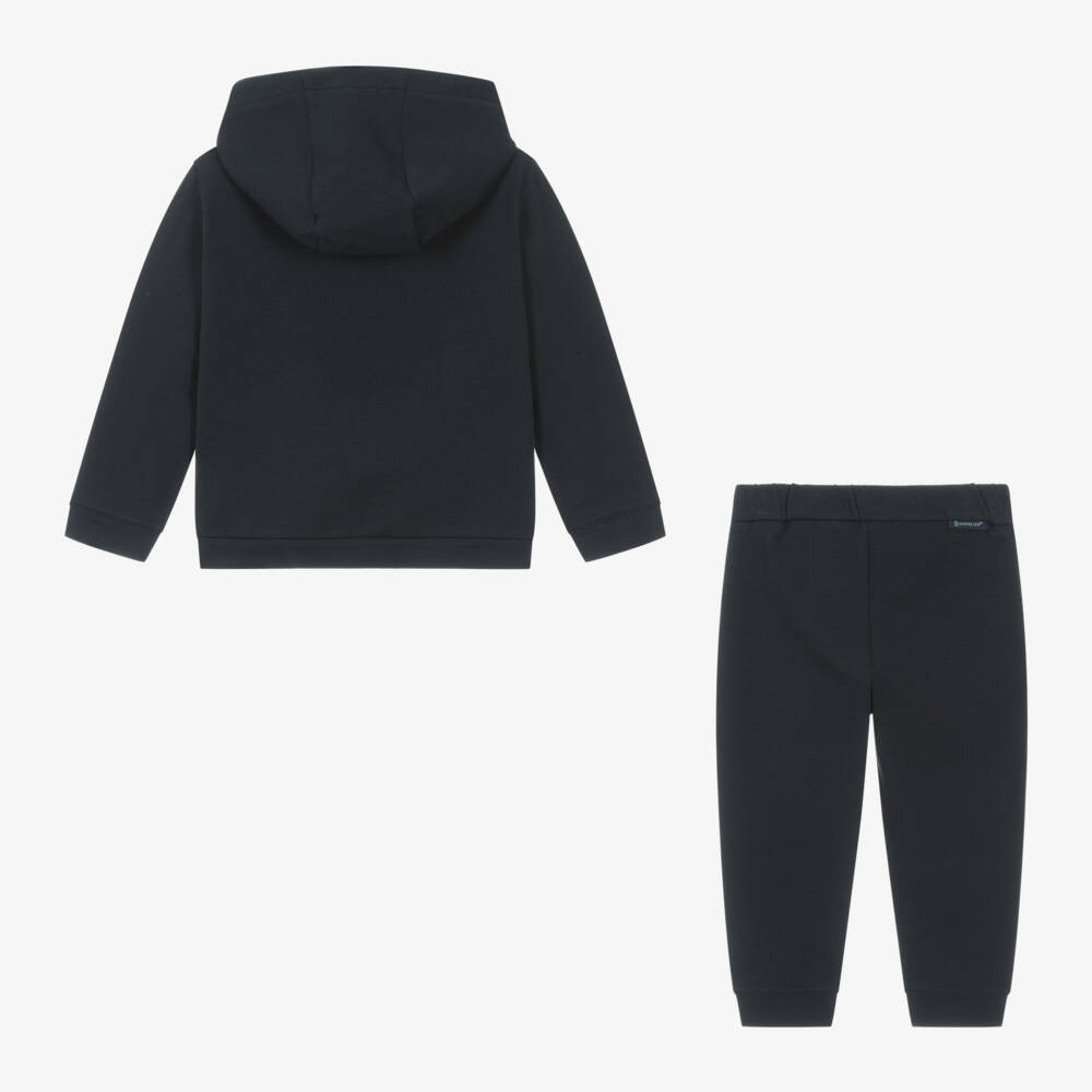 Moncler Enfant-بدلة رياضية بغطاء رأس قطن لون كحلي | Childrensalon