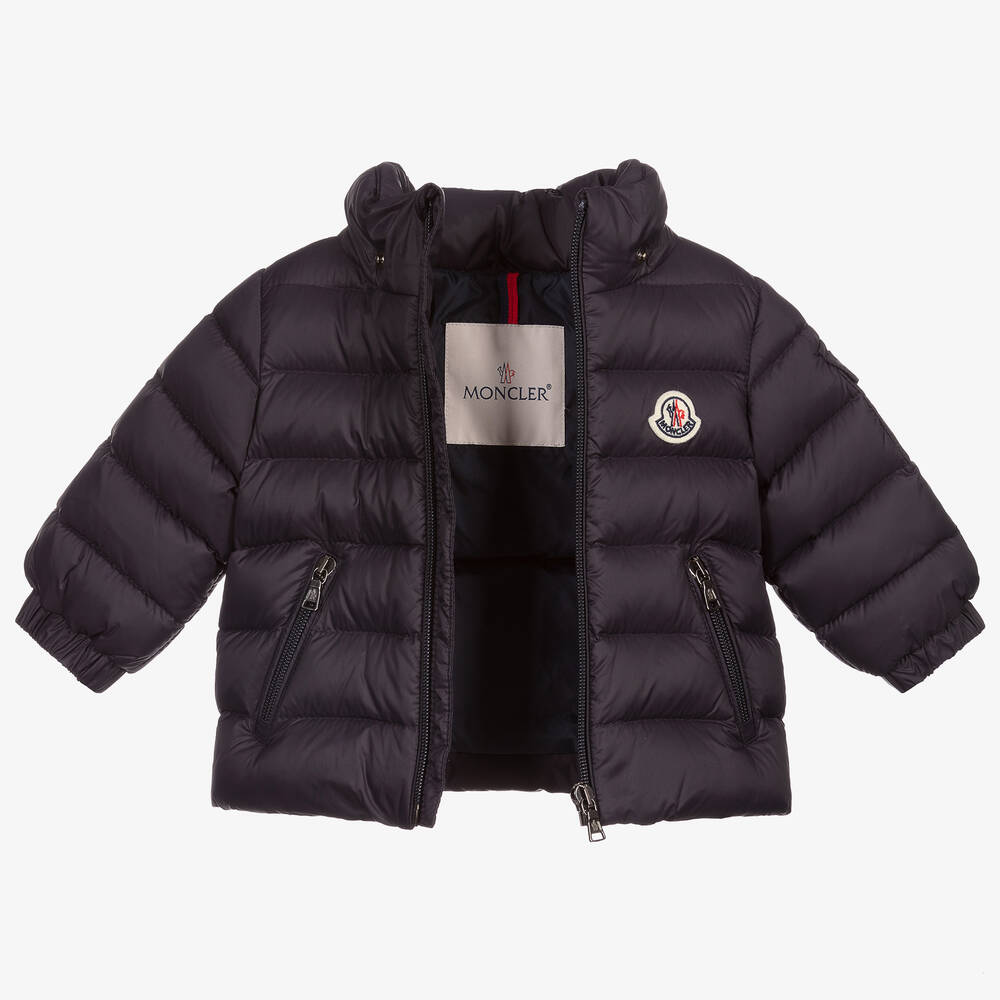 Moncler Enfant-Navy Blue Down Padded Jacket | Childrensalon