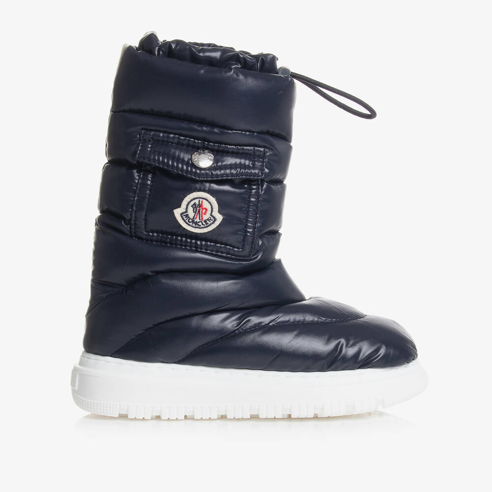 Moncler Enfant-Синие ботинки на пуху с карманами | Childrensalon