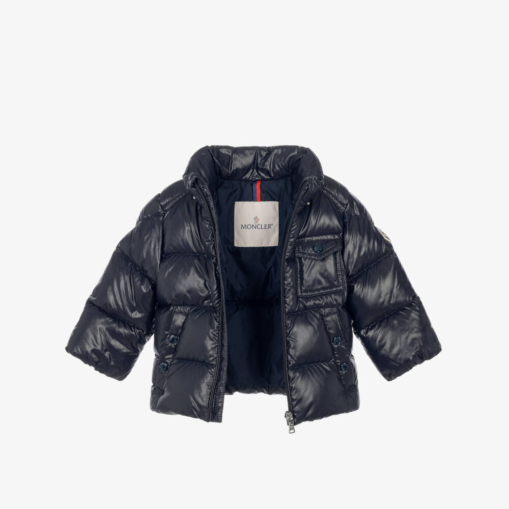 Moncler Enfant-Navy Blue K2F Down Padded Hooded Jacket | Childrensalon