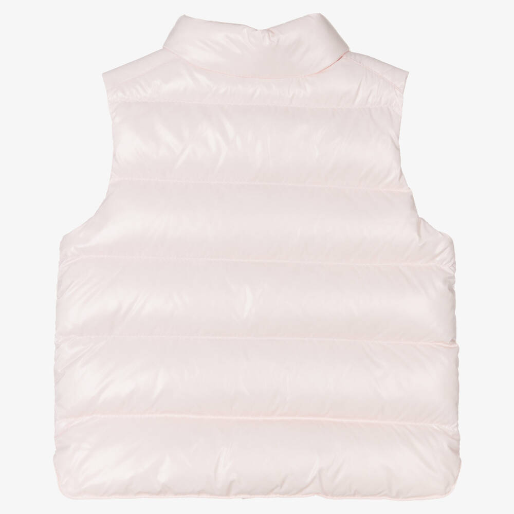 Moncler Enfant-Pink Down Padded Bernard Puffer Gilet | Childrensalon