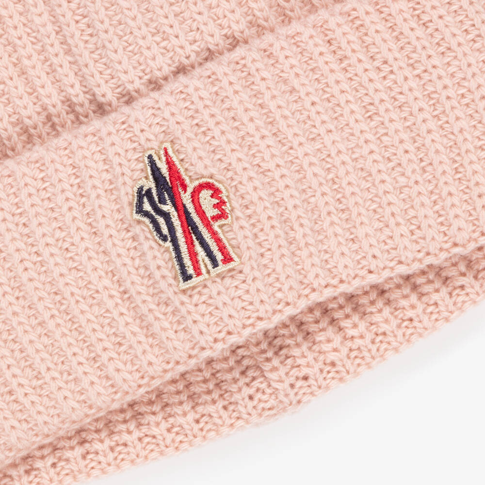 Moncler Enfant-Pink Grenoble Apres Ski Wool Beanie | Childrensalon
