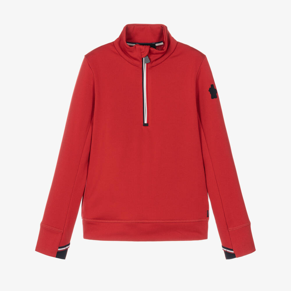Moncler Enfant-توب حراري غرونوبل بولارتيك لون أحمر | Childrensalon