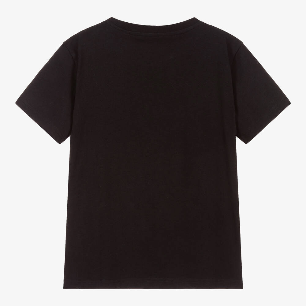 Moncler Enfant-Teen Black Cotton T-Shirt | Childrensalon