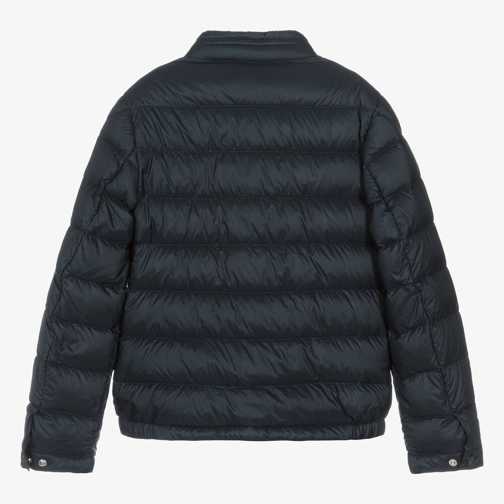 Moncler Enfant-جاكيت لون كحلي داكن مبطن بريش للمراهقين | Childrensalon
