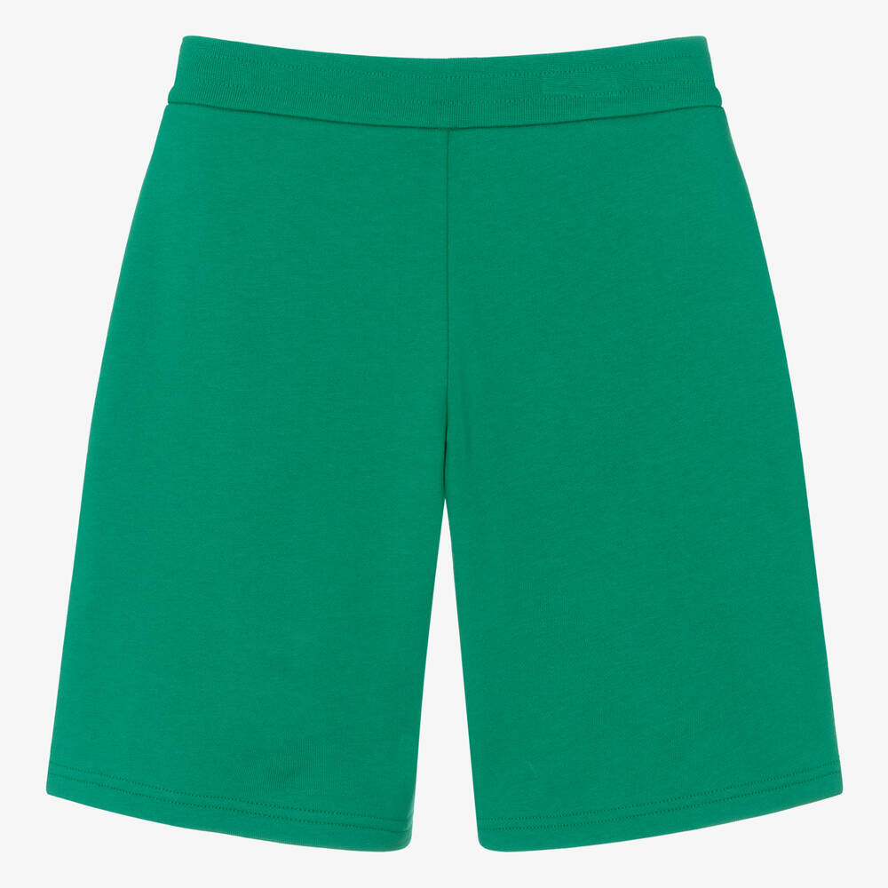Moncler Enfant Teen Boys Green Cotton Jersey Shorts