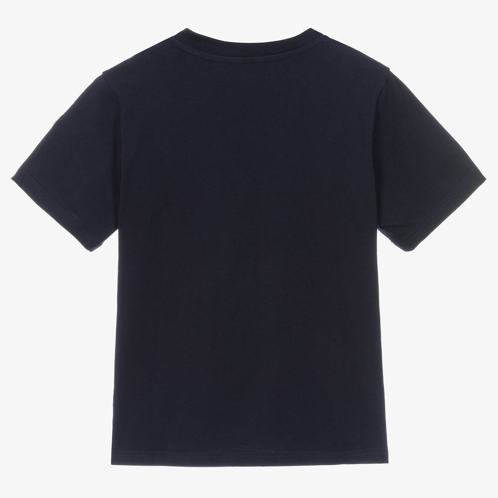 Moncler Enfant-Teen Boys Navy Blue Varsity T-Shirt | Childrensalon