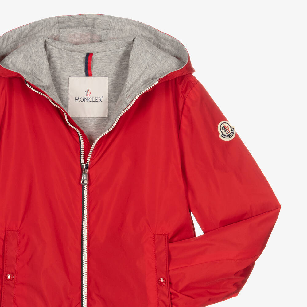 Moncler Enfant-Teen Boys Red New Urville Hooded Jacket | Childrensalon