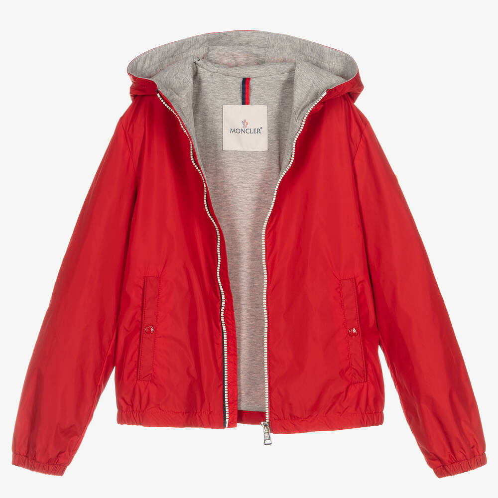 Moncler Enfant-Teen Boys Red New Urville Hooded Jacket | Childrensalon