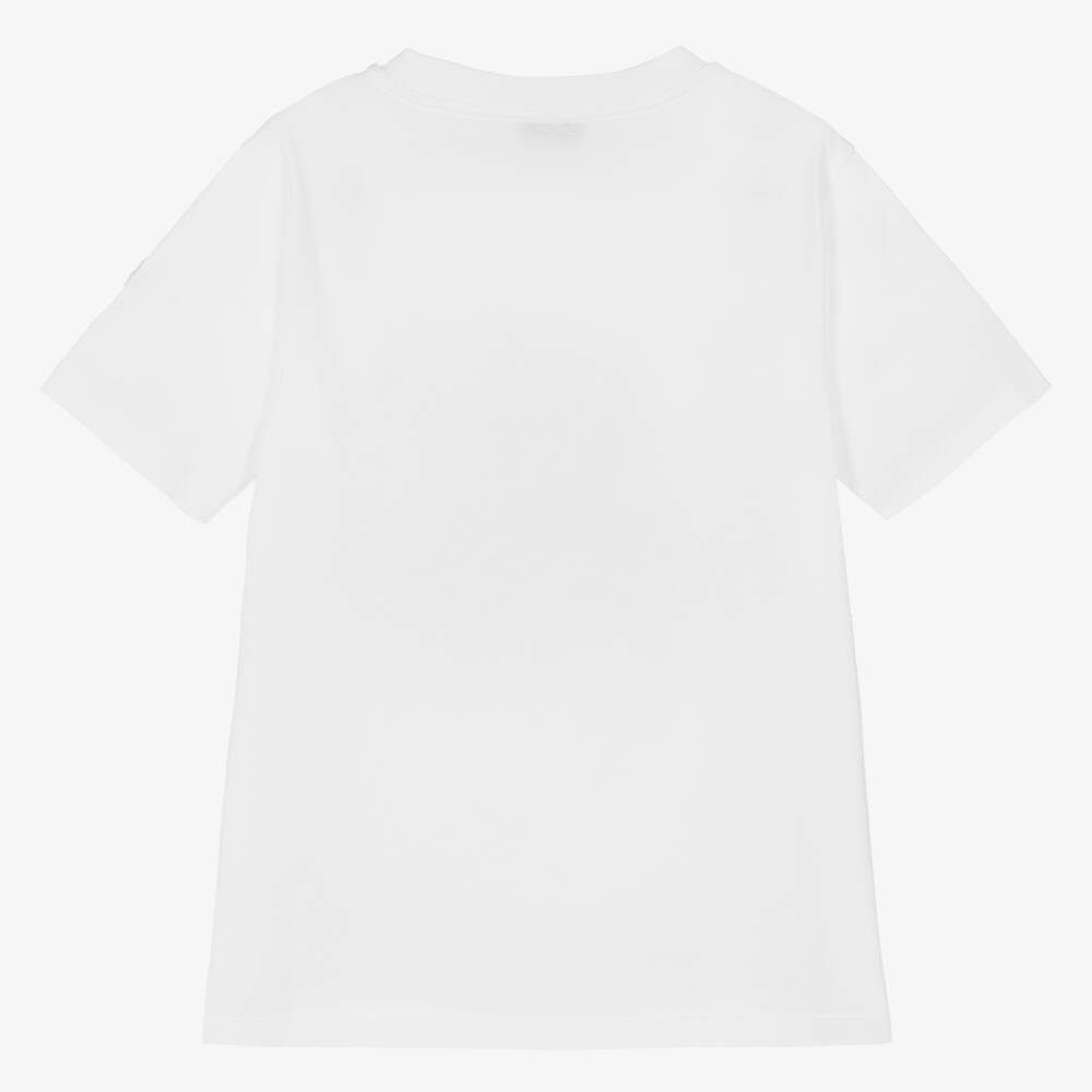 Moncler Enfant-تيشيرت قطن لون أبيض | Childrensalon